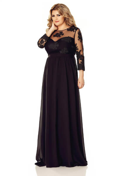 Rochie Plus Size Elissa Neagra