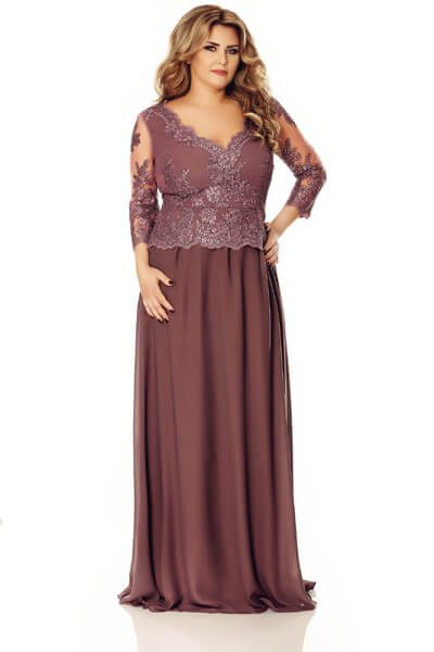 Rochie Plus Size Rose Pruna