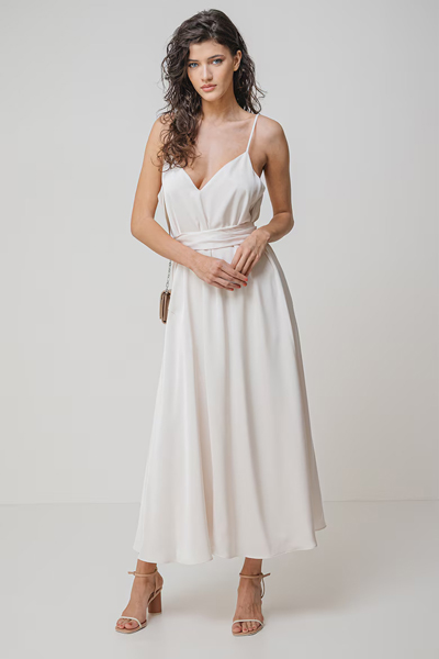 Rochie maxi de satin - ARMANI EXCHANGE