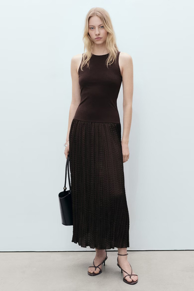 Rochie maxi evazata - Mango